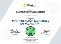 Array manipulation certification platzi